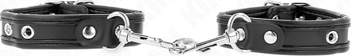 BDSM Handfesseln KINK Mini Schwarz mit Nieten