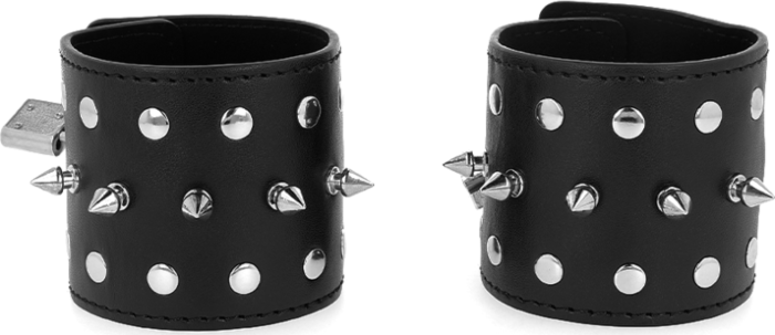 BDSM Handfesseln KINK Punk 25x6cm | Metallspikes