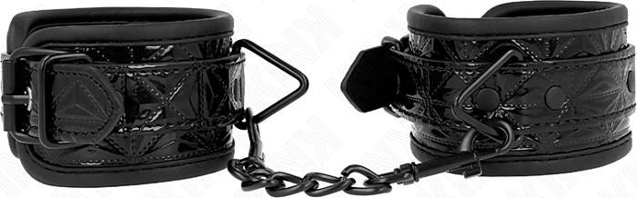 BDSM Handfesseln KINK Diamanten Schwarz verstellbar