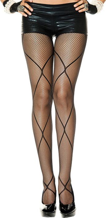 Netz-Panty Music Legs mit Zickzack-Muster Netz-Panty Music Legs mit Zickzack-Muster
