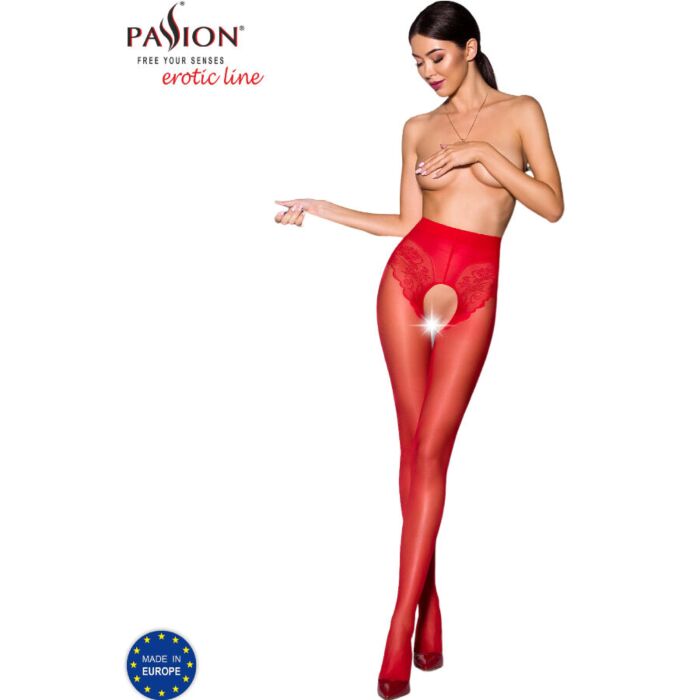 Strumpfhosen PASSION WOMAN GARTER & STOCK 006 mit dekorativem Slip Strumpfhosen PASSION WOMAN GARTER & STOCK 006 mit dekorativem Slip