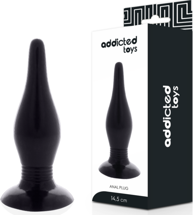 Anal Plug Addicted Toys 14.5 cm Schwarz - Flexibel