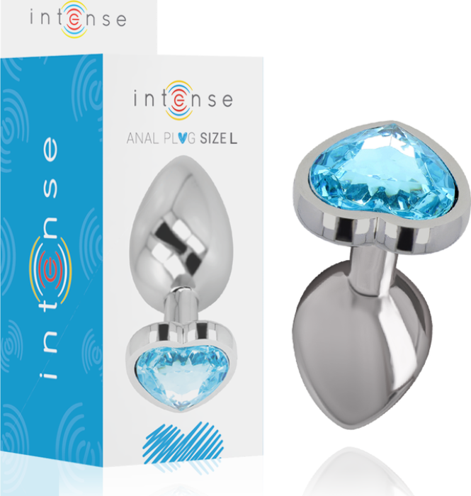 Analplug Herz Blau