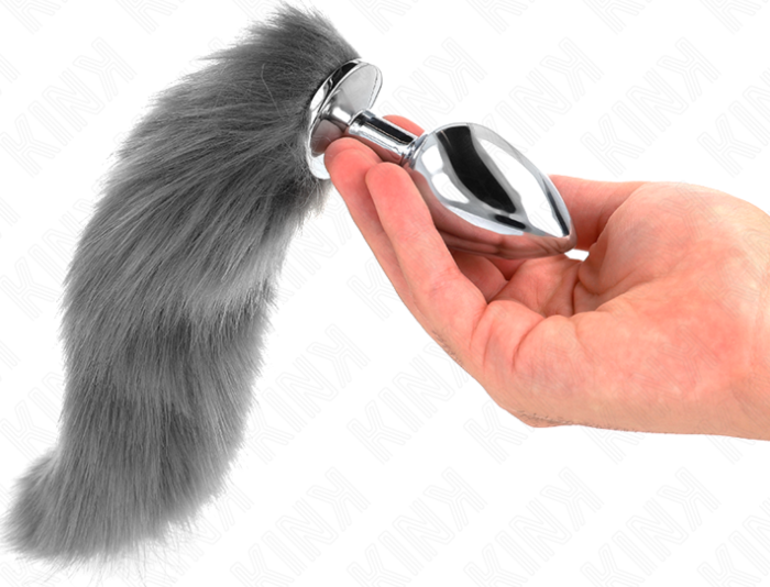 Analplug KINK L 10x4 cm mit synthetischem Schwanz