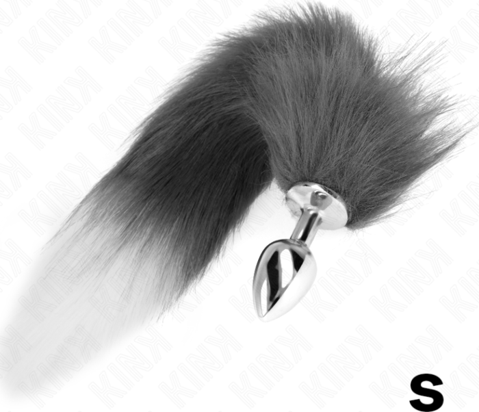 Analplug KINK S mit Kunstfellschwanz - Weiß