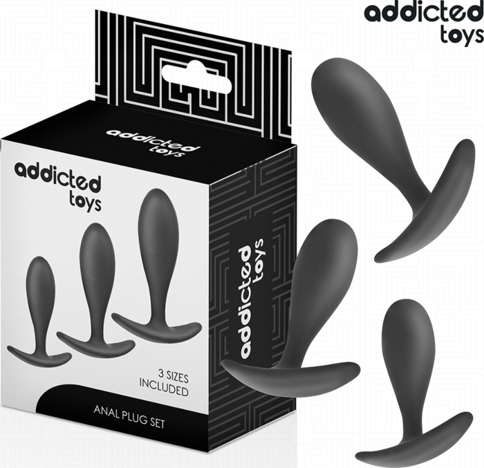 Anal Plug Set Addicted Toys - 3 Größen für Lust Anal Plug Set Addicted Toys - 3 Größen für Lust