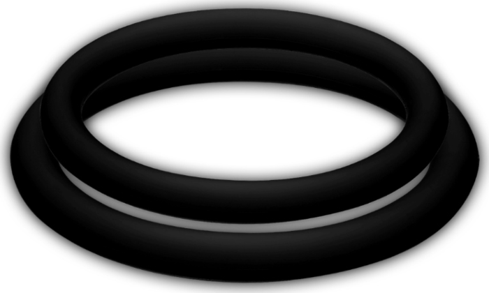Potenz duo rings medium black