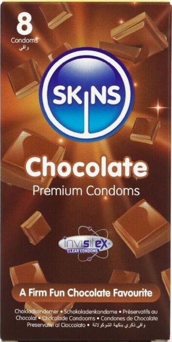 Prämium Kondome SKINS Schokolade 8er Pack