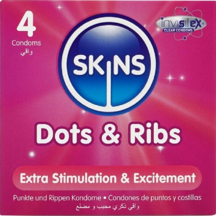 Prämium Kondome SKINS Dots & Ribs - Ultimativer Genuss Prämium Kondome SKINS Dots & Ribs - Ultimativer Genuss