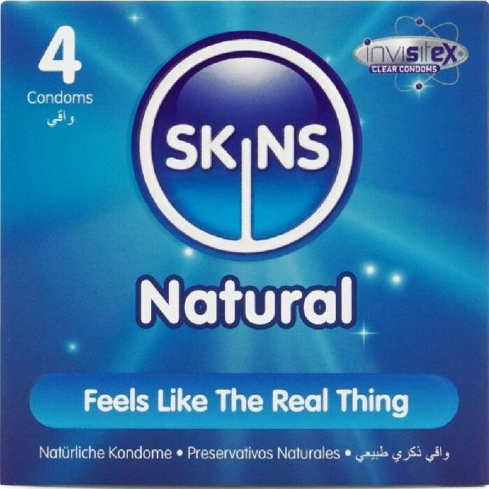 Präservative SKINS Natural 4er Pack - Ultra dünn
