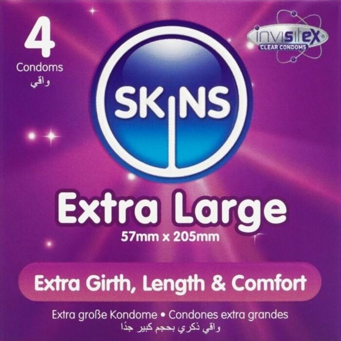 SKINS Kondome XL 4er Pack - Ultrathin & Komfortabel SKINS Kondome XL 4er Pack - Ultrathin & Komfortabel