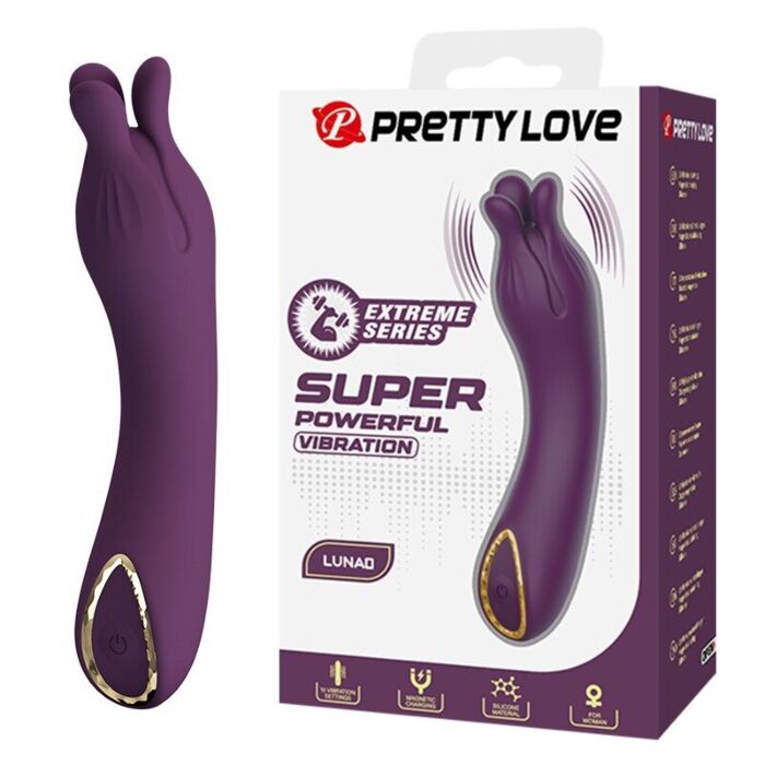 Vibrator PRETTY LOVE LUNAO mit flexiblem Dual-Tip Kopf Vibrator PRETTY LOVE LUNAO mit flexiblem Dual-Tip Kopf