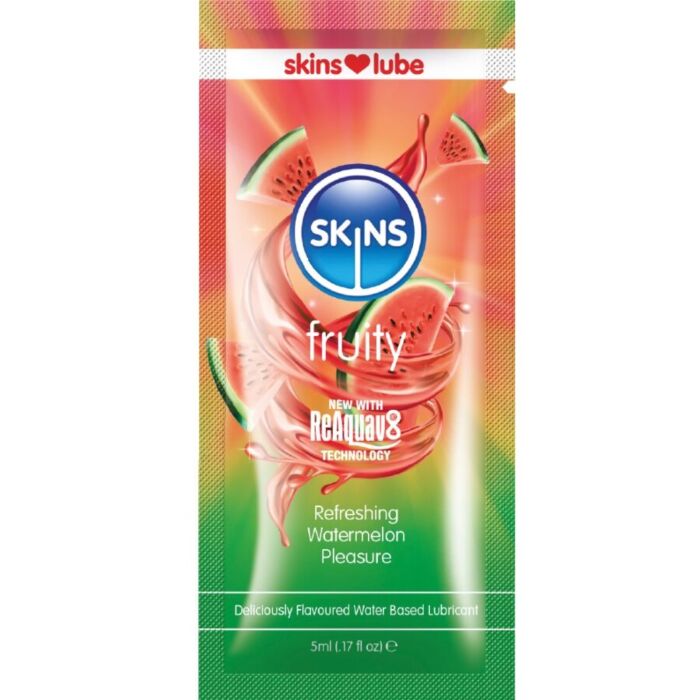 Gleitmittel SKINS Wassermelone 5 ml - Fruchtiger Genuss Gleitmittel SKINS Wassermelone 5 ml - Fruchtiger Genuss