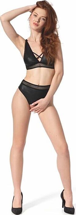 Crotchless Tanga Set PASSION KRISTEEN schwarz L/XL Crotchless Tanga Set PASSION KRISTEEN schwarz L/XL
