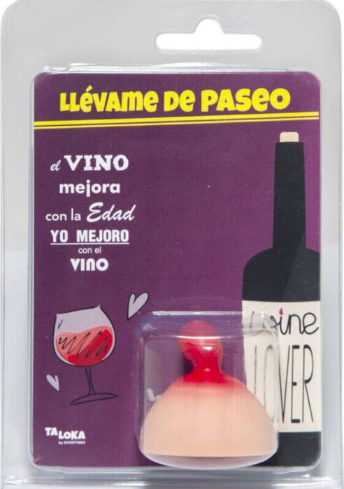 Nippelkorken mit Weinmotiv