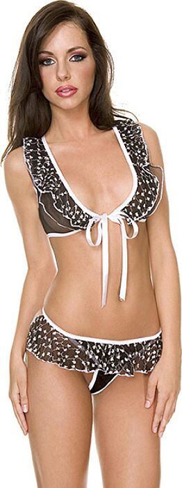 TOP/TANGA NEGRO C/FLORES TOP/TANGA NEGRO C/FLORES