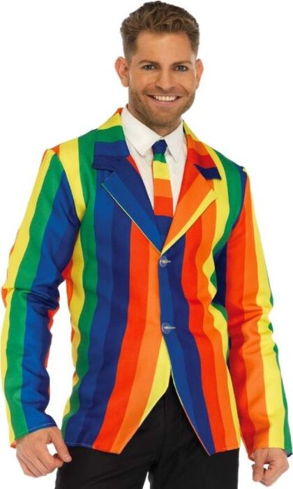 Blazer Traje Leg Avenue Regenbogen S - Farbenfrohes Highlight