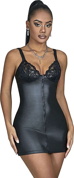 Kleid SUBBLIME 957568 Lederlook mit Reißverschluss