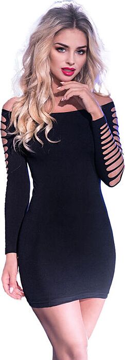 Minivestido Chilirose CR 3608 Sexy Schwarz S/M