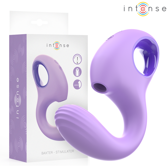 Vibrator INTENSE Baxter Violett mit Saugfunktion Vibrator INTENSE Baxter Violett mit Saugfunktion