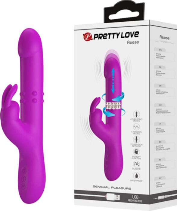 Vibrator Pretty Love Reese mit Rotation – Lila