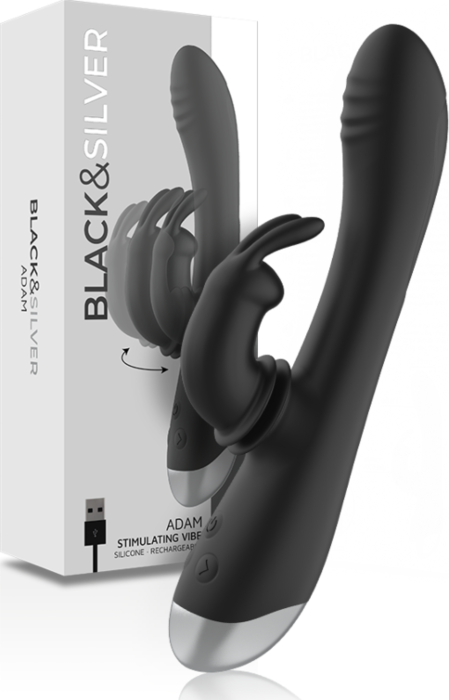Vibrator BLACK&SILVER DJ. ADAM – Rabbit mit Doppelvibration Vibrator BLACK&SILVER DJ. ADAM – Rabbit mit Doppelvibration