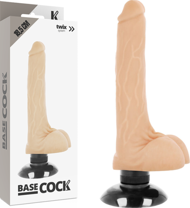 Realistischer Vibrator BASECOCK 2-1 mit flexiblem Schaft