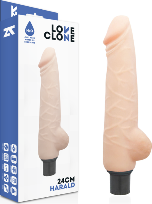 Vibrador realístico LOVECLONE Harald mit Selbstschmierung
