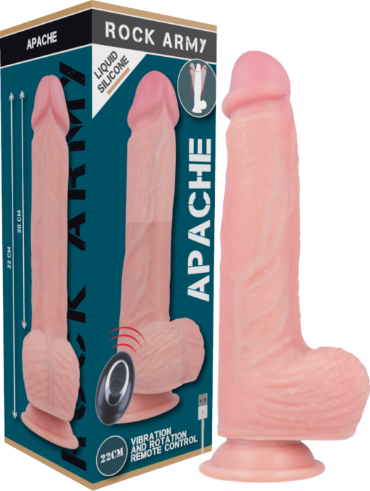 Vibrador Realístico ROCK ARMY Apache mit Fernbedienung