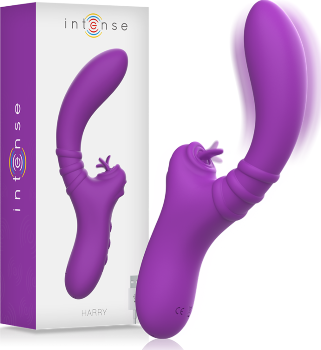 Lila Flexibler Zungenvibrator
