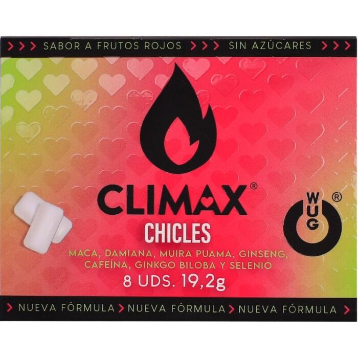 Kaugummi WUG GUM WUG CLIMAX - 8 Stück mit Guarana Kaugummi WUG GUM WUG CLIMAX - 8 Stück mit Guarana