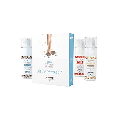 Warming Gourmet Massage Oil Let.s Travel 3 x 30 ml.