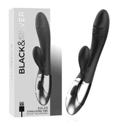 Vibrator BLACK&SILVER KALEB Rabbit mit Dualmotor