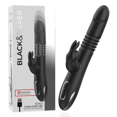 Vibrator BLACK&SILVER KENJI Rabbit Up & Down