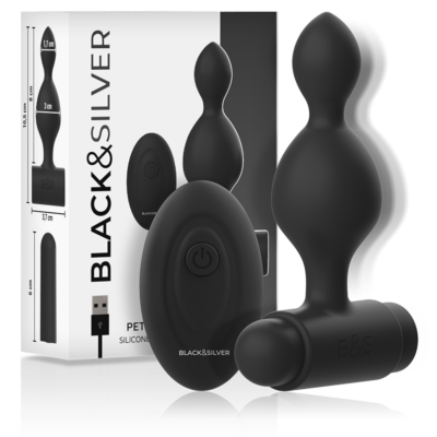 Vibrator BLACK&SILVER Tucker Kompakter Plug mit Fernbedienung