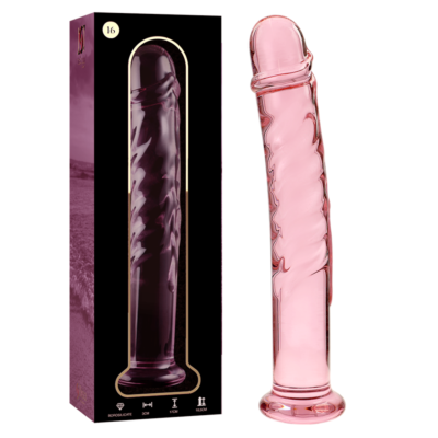 Dildo aus rosa Nebeleffektglas