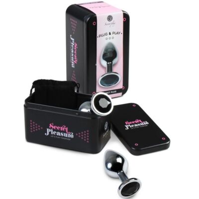 Metall Schwarz Mittlerer Analplug