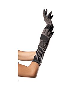 Leg Avenue glänzend schwarze Handschuhe