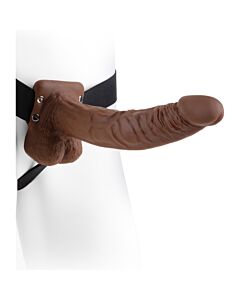 Realstico Penis mit arns 24 cm Braun Dunkel