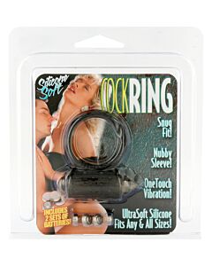 Mini vibrierender Cockring schwarz