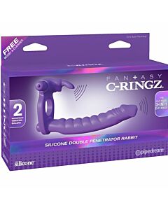 Fantasie c-Ring Double Penetration mit Kaninchen Ring