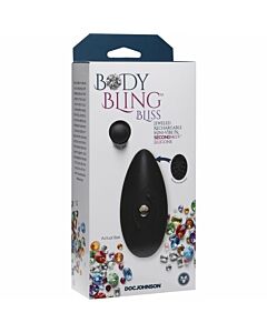 Body Bling - Juwel Mini Vibrator - Glückseligkeit - Schwarz