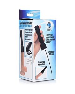 16x Peniskopf mit Harnröhrenkatheter - schwarz