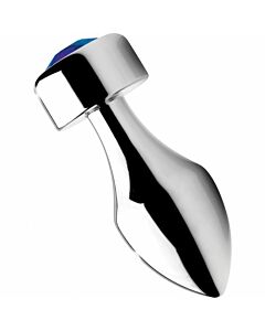 Aluminiumstecker mit blauem Edelstein - klein