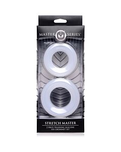 Stretch Master 2 St. Silikon Anal Tülle Set - weiß