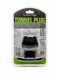 Perfekte Passform Tunnel Plug Dildo schwarz l