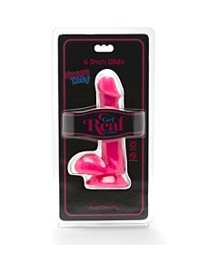 Happy Dicks Dong 6 Zoll mit Kugeln - rosa