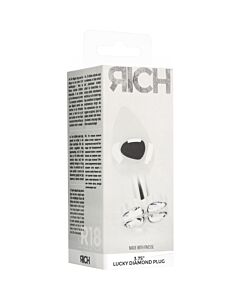 Glücklicher Diamantstecker - 3,75 Zoll - Silber