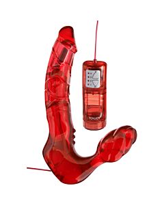 Arnes doppelte Penetration ohne Träger mit Vibrator