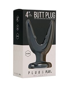 Butt Plug - Split 1 - 4 Zoll - schwarz